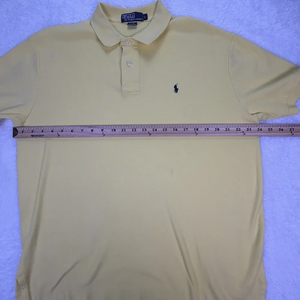 Vintage Polo Ralph Lauren Shirt Men's Large Yellow 100% Cotton Y2X MX